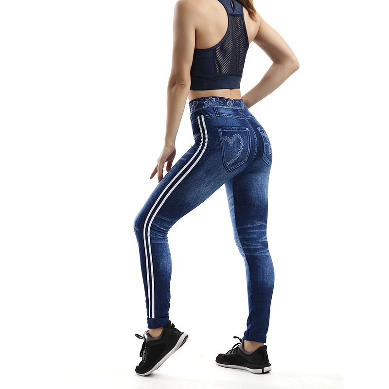 High Waisted Tummy Control Stretch Workout  Striped Seamless Yoga Pants