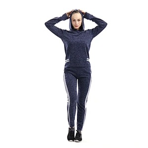 Two pieces long sleeve tops and pants activewear wholesale women sportswear