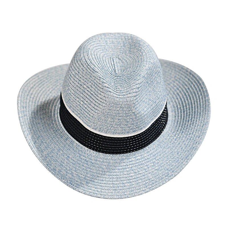 Made in China Stylish Sun block UV Contrased Color Straw Ladies Panama Summer Hat