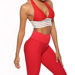 Custom Workout Yoga Sets Clothes Fitness Yoga Leggings Seamless Gym Tights and Sports Bra Set For Women
