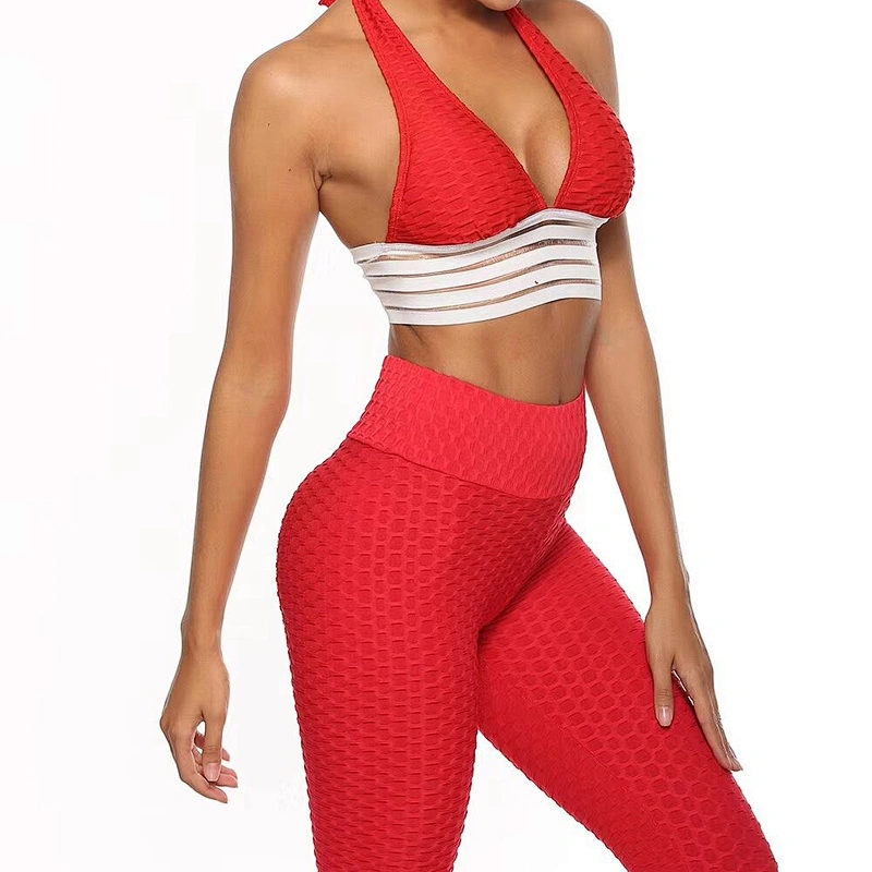 Custom Workout Yoga Sets Clothes Fitness Yoga Leggings Seamless Gym Tights and Sports Bra Set For Women