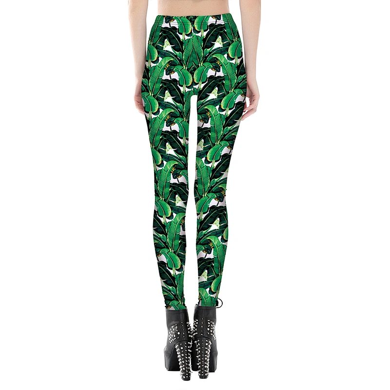 Women Skinny Leggings High Waist Elastic Yoga Fitness 3D Printed Trouser