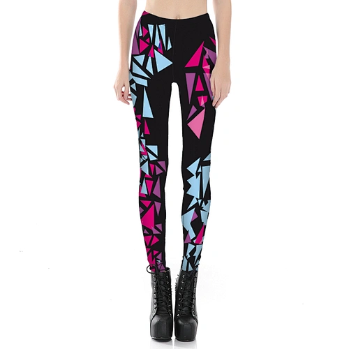 Fashion Womens  High Waist Leggings Sexy Smooth Crazy Patterned Slimming Pants
