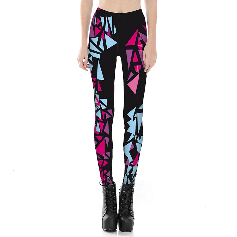 Fashion Womens  High Waist Leggings Sexy Smooth Crazy Patterned Slimming Pants