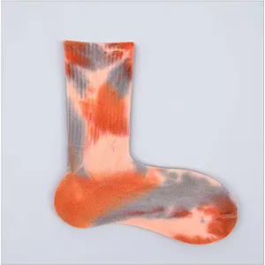 Adult Mens No Show Socks Cotton Short Tie Dye Custom Sport Socks With Cushions