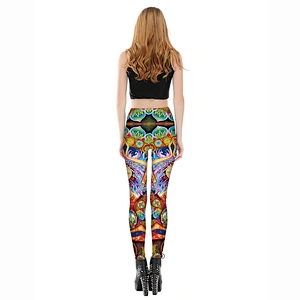 Women's Digital Printed Leggings High Waist Stretchy Ankle Sexy Pants