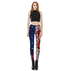 Womens 3D Digital Print Stretch Ankle Length Leggings
