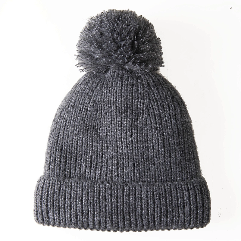 Women 's Wholesale winter custom knitted w pom pom beanie hat