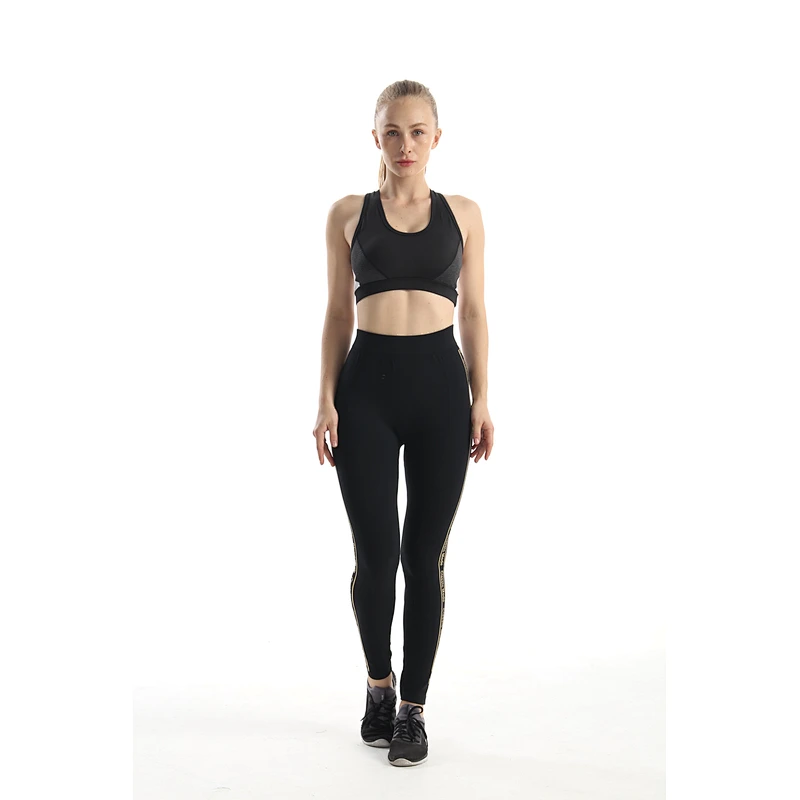Plus Size Ankle Yoga Pants Workout Tummy Control High waist Black Seamless Sheer leggings