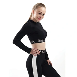 Manufacturer wholesale custom Polyester Cotton Long Sleeve Clothes Women Ladies Crop Top