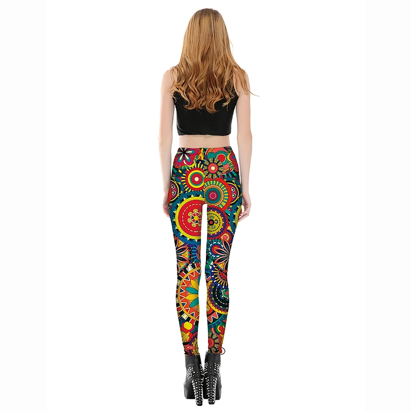 Women's Digital Printed Leggings Full-Length Regular Size Yoga Workout Leggings Pants Soft Capri