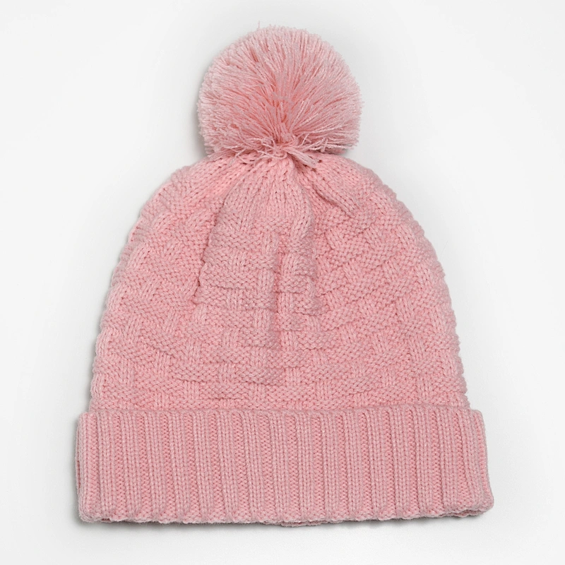 Women 's Wholesale winter custom acrylic knitted beanie hat
