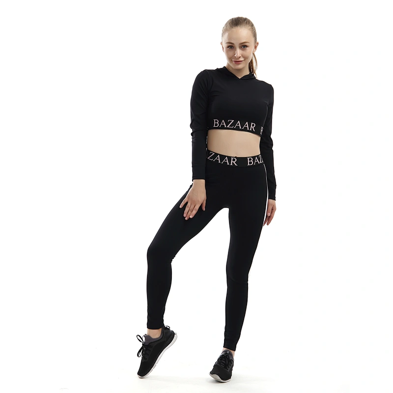 Manufacturer wholesale custom Polyester Cotton Long Sleeve Clothes Women Ladies Crop Top