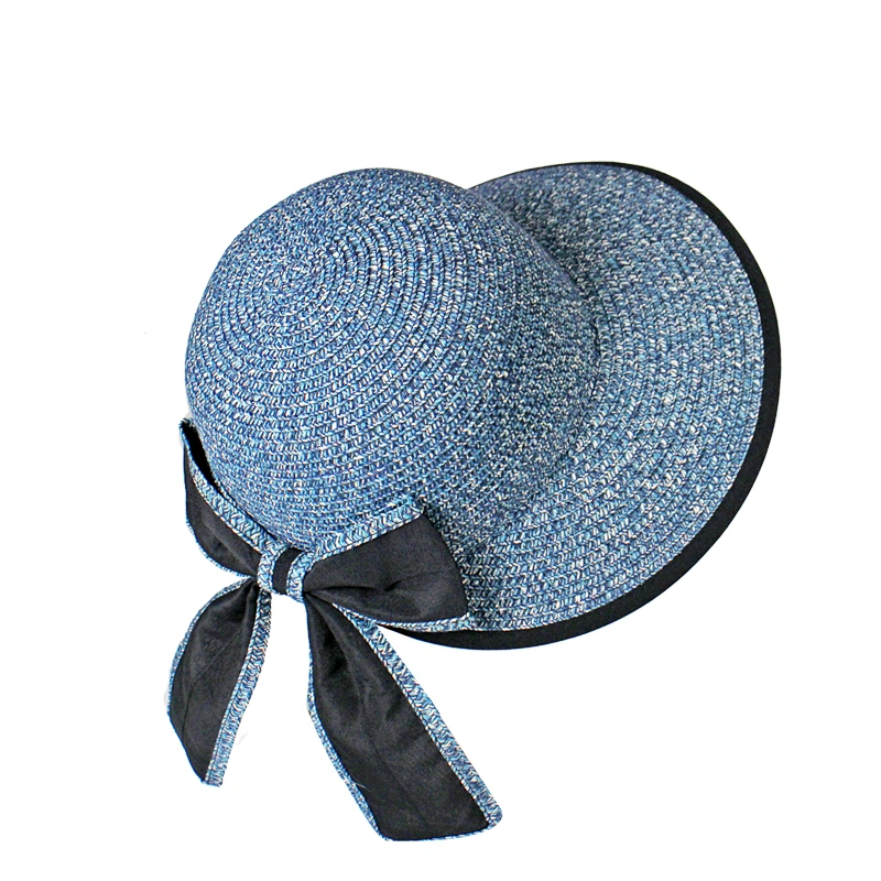 Summer Anti UV and Breathable and Foldable European Style Hat Cap with Big Bowknot