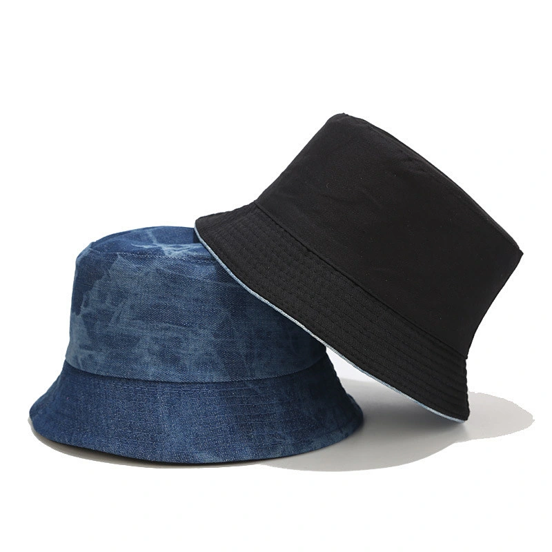 Ladies Fashion Custom Design Cheap 100% Polyester Jean Bucket Hat