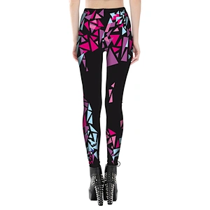 Fashion Womens  High Waist Leggings Sexy Smooth Crazy Patterned Slimming Pants