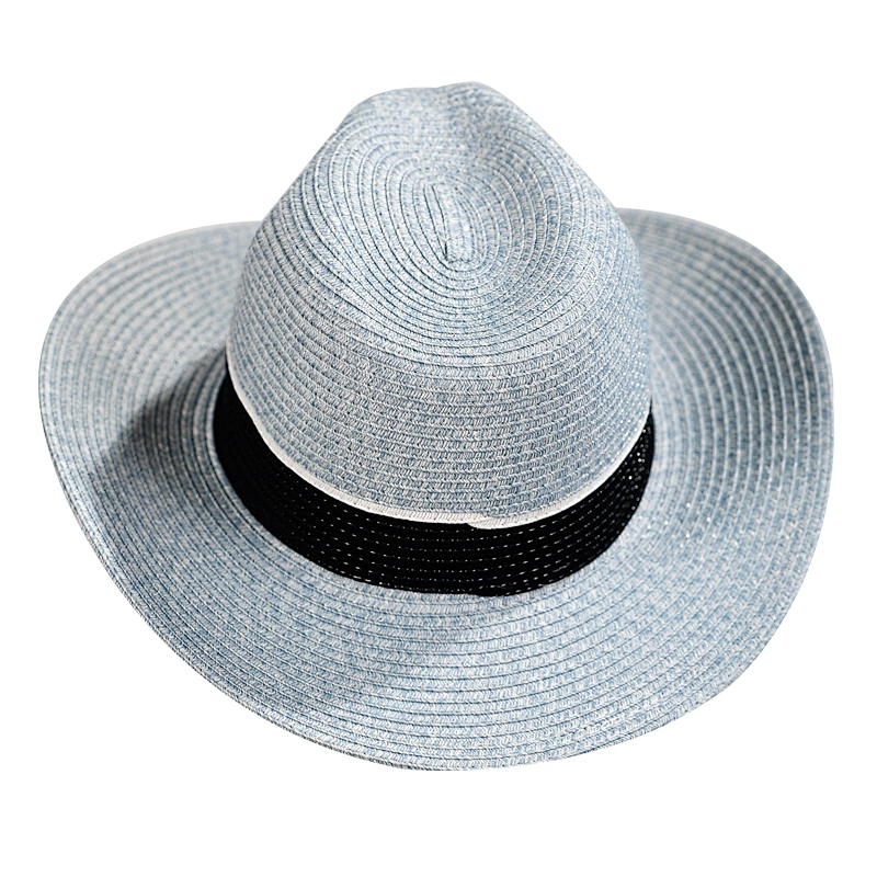 Made in China Stylish Sun block UV Contrased Color Straw Ladies Panama Summer Hat