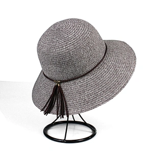 Customize Women Paper Straw Summer Straw Bucket Hat