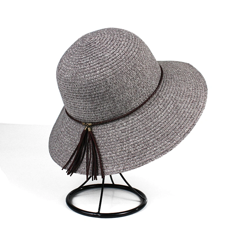 Customize Women Paper Straw Summer Straw Bucket Hat