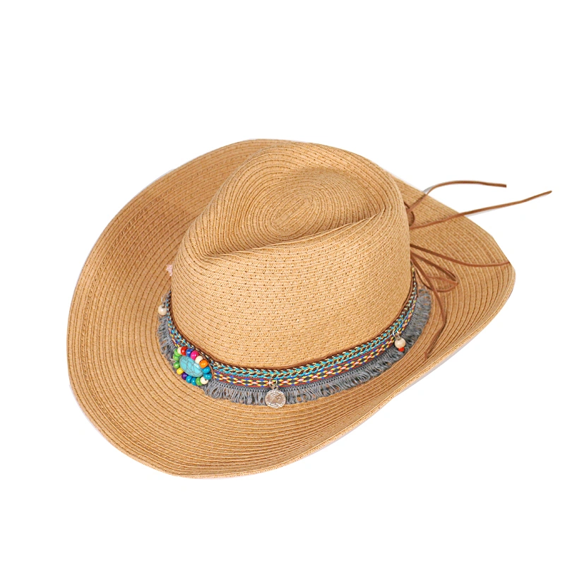 Fashion Sun Protection Paper Straw Men Cowboy Paper Hat