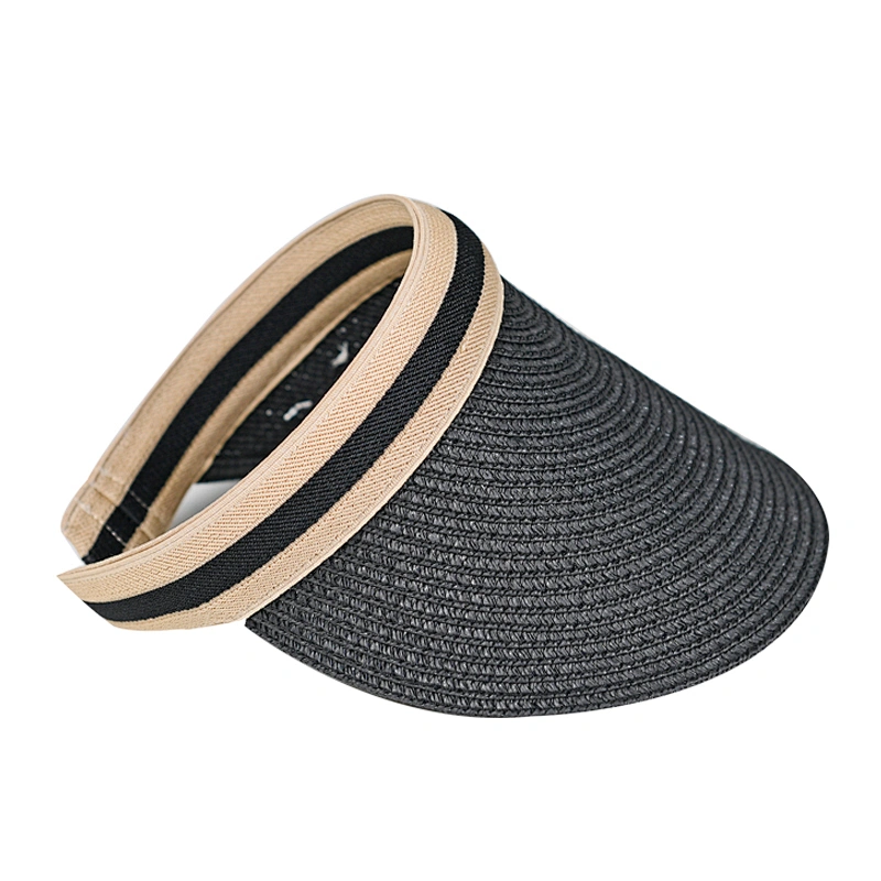 Summer Wholesale Wide Brimmed Ladies Paper Made Uv Sun Visor Hat