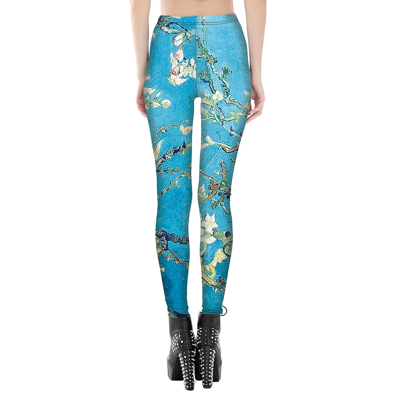 Newest Elastic Slimming  Digital Printing  Leggings Footless Tights