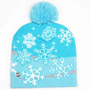Hot Sell New Design Christmas Hallowmas Festival Kids Beanie Scarf With Led Flashing Light ,Hot selling OEM New Design Unisex