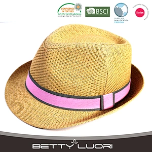 Wholesale Cheap Custom Paper Strew Fedora Hat