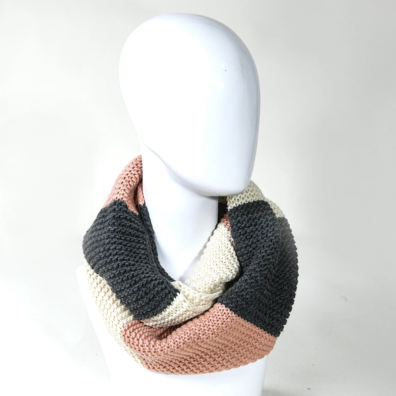 Popular Winter acrylic knitted scarf and hat set