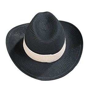 Wholesale Summer Anti- Sunshine Black Men Panama Jack Hat