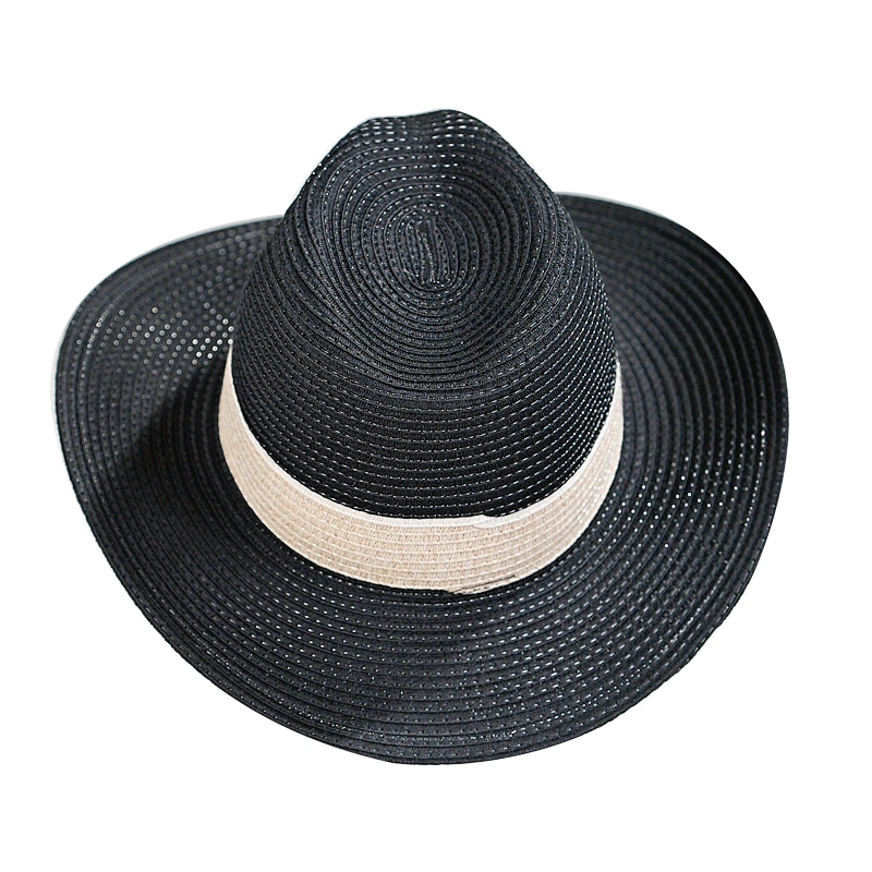 Wholesale Summer Anti- Sunshine Black Men Panama Jack Hat