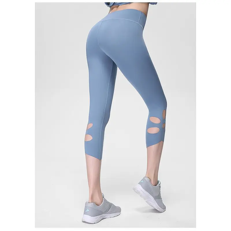 New arrival wholesale custom fashion cropped capri gym yoga fitness sexy leggings for women
