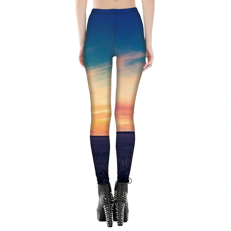 Womens Workout Yoga Fitness Slim Fit Floral Print Leggings Pants