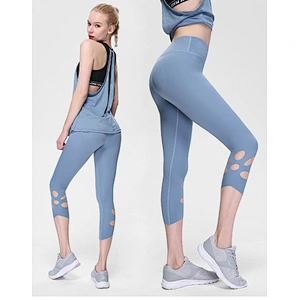 New arrival wholesale custom fashion cropped capri gym yoga fitness sexy leggings for women