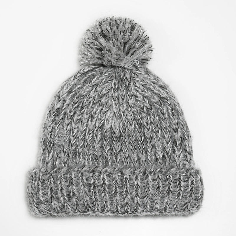 2020 Fashion women 's wholesale winter custom knitted w pom pom beanie hat