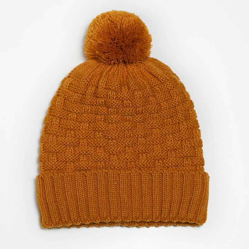 Women 's Wholesale winter custom acrylic knitted beanie hat