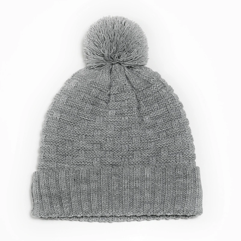 Women 's Wholesale winter custom acrylic knitted beanie hat