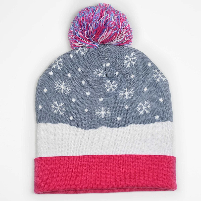 2020 LED Light-up Knitted Holiday Christmas Beanie Hat Winter Beanie With Led Lights