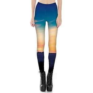 Womens Workout Yoga Fitness Slim Fit Floral Print Leggings Pants