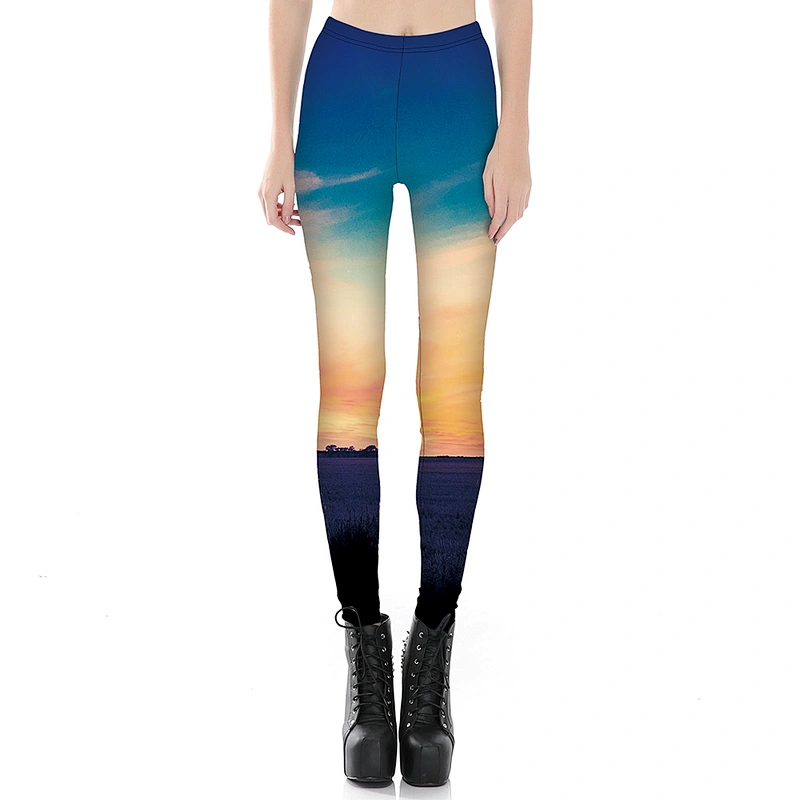 Womens Workout Yoga Fitness Slim Fit Floral Print Leggings Pants
