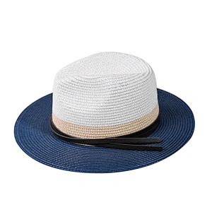 Summer big brim natural and blue china cowboy hat