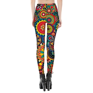 Women's Digital Printed Leggings Full-Length Regular Size Yoga Workout Leggings Pants Soft Capri