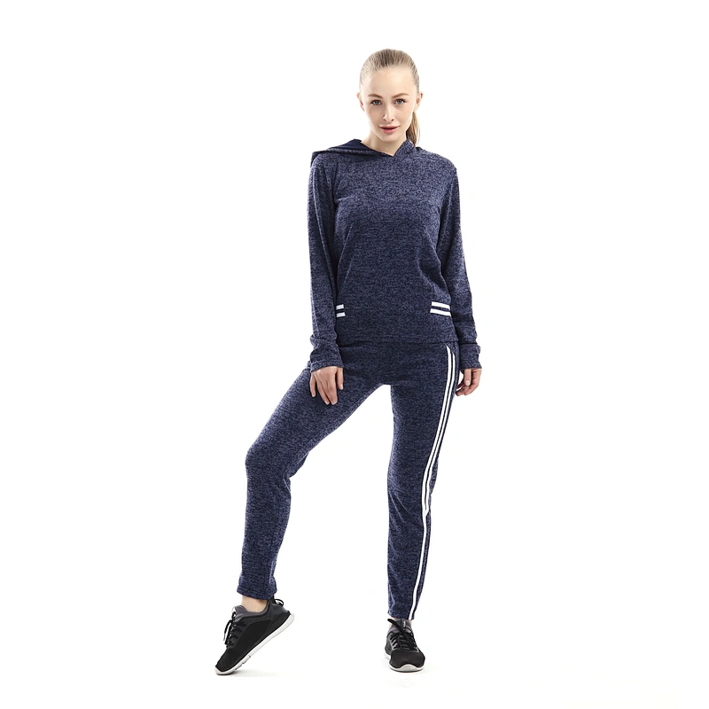 Two pieces long sleeve tops and pants activewear wholesale women sportswear