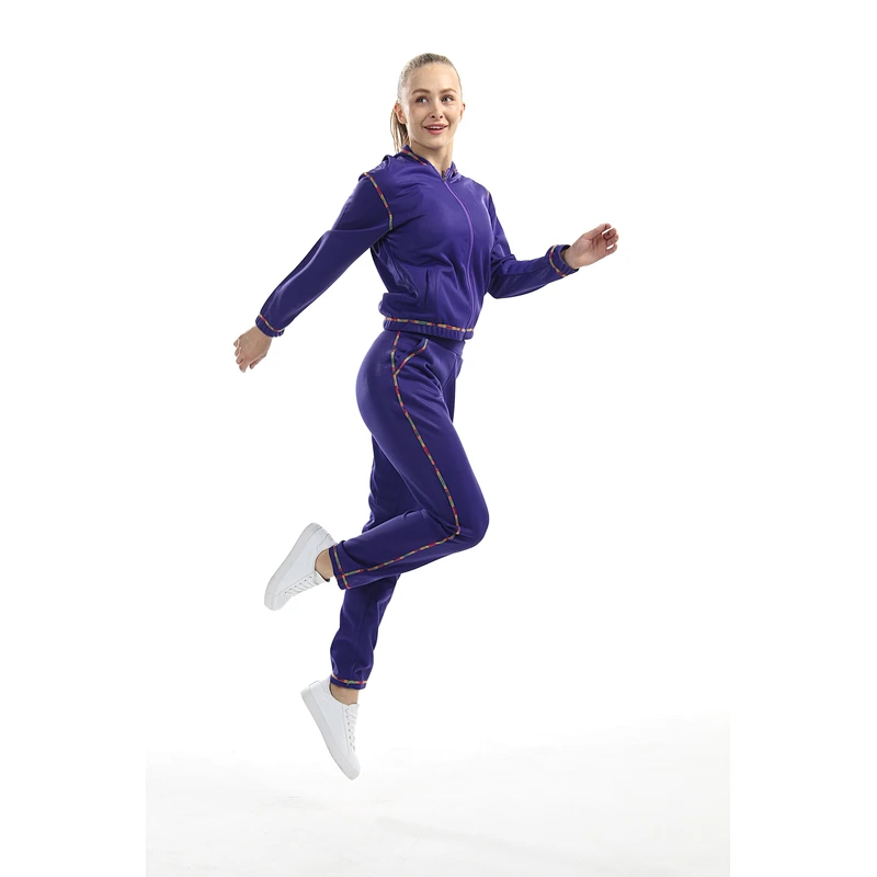 Women Outfits Tracksuit Sweatshirt Pants Sets Sport Long Sleeve Patchwork Wear Casual Suit Sets