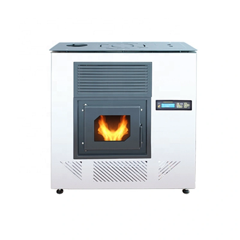 remote control glass-self cleaning 8kw indoor air pellet stove