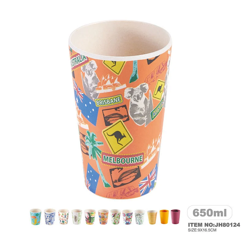 Custom printed bamboo coffee mug