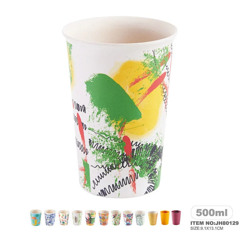 Custom printed bamboo coffee mug