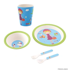 german children biodegradable tableware kids set