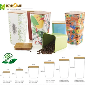 High Quality Simple Design Bamboo Fiber bamboo bulk tea canisters canister