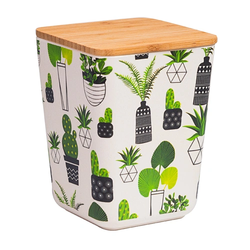 High Quality Simple Design Bamboo Fiber bamboo bulk tea canisters canister